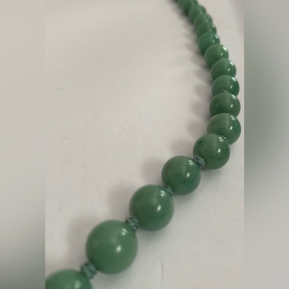 New vintage jade polished pearls beads necklace - Picture 4 of 12
